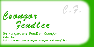 csongor fendler business card